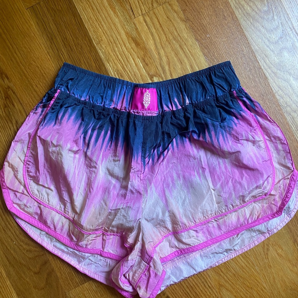 Pink and Black Ombre Women's Shorts